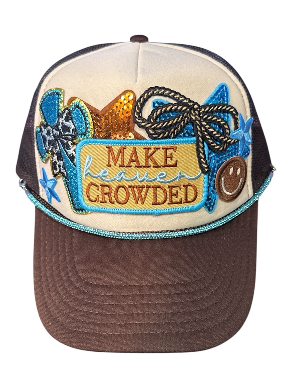 Brown Mesh Trucker “OTTO” Cap with light brown Front